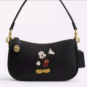 Disney x Coach Collabo Swinger Bag / Mickey Mouse  Black